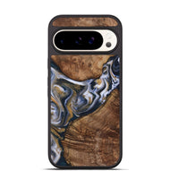 Pixel 9 Pro Wood+Resin Phone Case - Angelica (Teal & Gold, 723232)