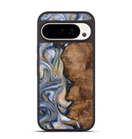 Pixel 9 Pro Wood+Resin Phone Case - Santiago (Teal & Gold, 723237)