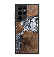 Galaxy S22 Ultra Wood+Resin Phone Case - Arlo (Black & White, 723240)