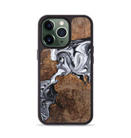 iPhone 13 Pro Wood+Resin Phone Case - Arlo (Black & White, 723240)