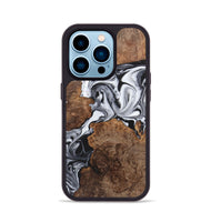 iPhone 14 Pro Wood+Resin Phone Case - Arlo (Black & White, 723240)