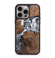 iPhone 15 Pro Max Wood+Resin Phone Case - Arlo (Black & White, 723240)