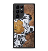 Galaxy S22 Ultra Wood+Resin Phone Case - Luciana (Black & White, 723241)