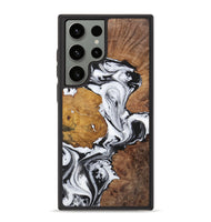 Galaxy S23 Ultra Wood+Resin Phone Case - Luciana (Black & White, 723241)