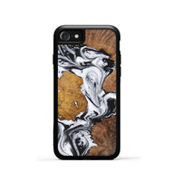 iPhone SE Wood+Resin Phone Case - Luciana (Black & White, 723241)