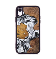 iPhone Xr Wood+Resin Phone Case - Luciana (Black & White, 723241)