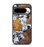 Pixel 9 Wood+Resin Phone Case - Luciana (Black & White, 723241)