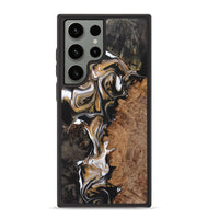 Galaxy S23 Ultra Wood+Resin Phone Case - Doreen (Black & White, 723242)