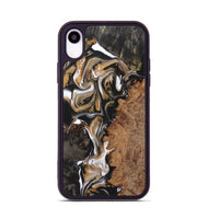 iPhone Xr Wood+Resin Phone Case - Doreen (Black & White, 723242)