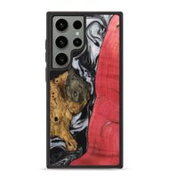 Galaxy S23 Ultra Wood+Resin Phone Case - Jeremiah (Black & White, 723243)