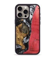 iPhone 15 Pro Max Wood+Resin Phone Case - Jeremiah (Black & White, 723243)