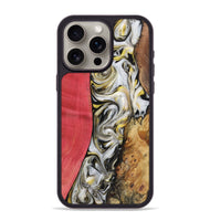 iPhone 15 Pro Max Wood+Resin Phone Case - Kellen (Black & White, 723244)