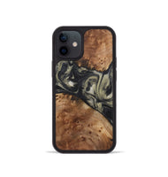 iPhone 12 mini Wood+Resin Phone Case - Ronnie (Black & White, 723247)