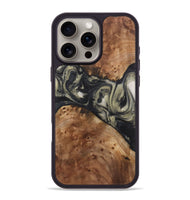 iPhone 16 Pro Max Wood+Resin Phone Case - Ronnie (Black & White, 723247)