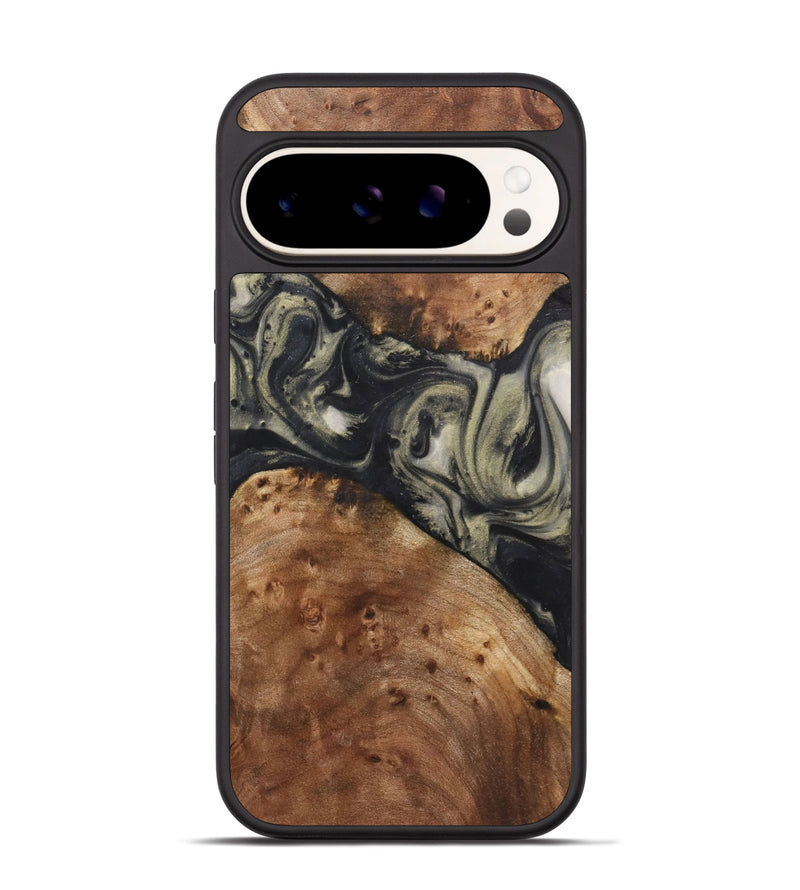 Pixel 9 Wood+Resin Phone Case - Ronnie (Black & White, 723247)