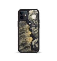 iPhone 12 mini Wood+Resin Phone Case - Angelo (Black & White, 723248)