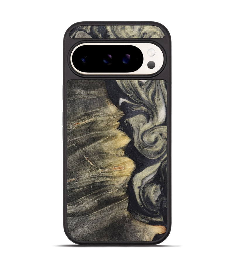 Pixel 9 Wood+Resin Phone Case - Angelo (Black & White, 723248)