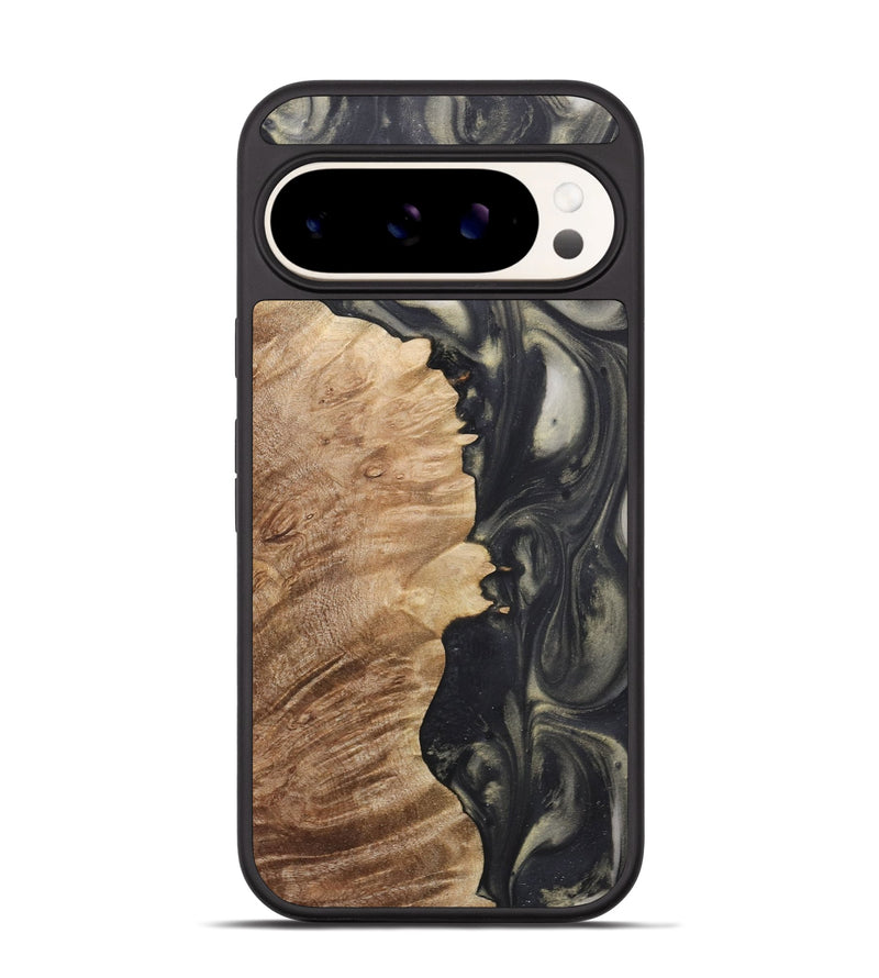 Pixel 9 Wood+Resin Phone Case - Owen (Black & White, 723249)