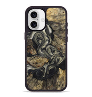 iPhone 16 Plus Wood+Resin Phone Case - Betty (Black & White, 723250)