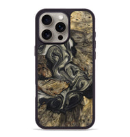 iPhone 16 Pro Max Wood+Resin Phone Case - Betty (Black & White, 723250)