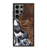 Galaxy S23 Ultra Wood+Resin Phone Case - Jennifer (Black & White, 723253)