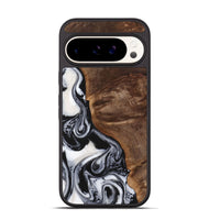 Pixel 9 Wood+Resin Phone Case - Jennifer (Black & White, 723253)