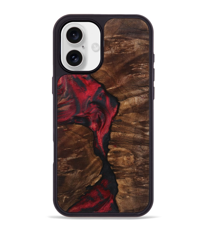 iPhone 16 Plus Wood Phone Case - Joy (Red, 723262)