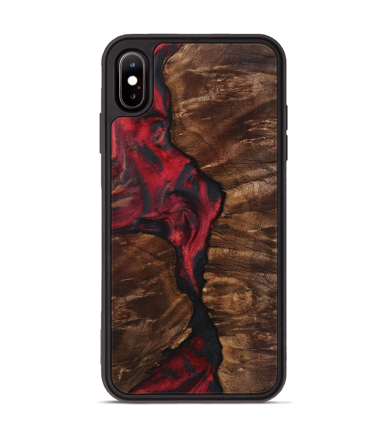 iPhone Xs Max Wood Phone Case - Joy (Red, 723262)