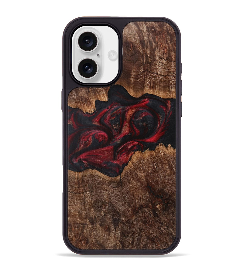 iPhone 16 Plus Wood Phone Case - Nikki (Red, 723263)