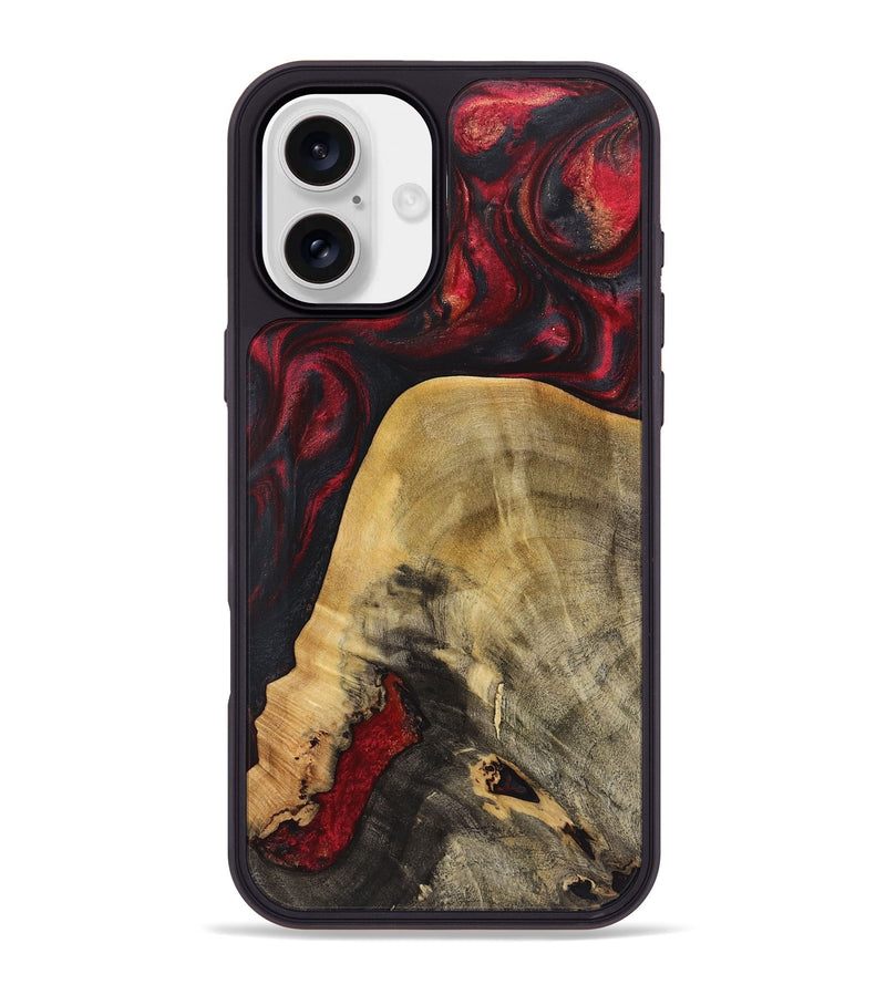 iPhone 16 Plus Wood Phone Case - Sasha (Red, 723264)