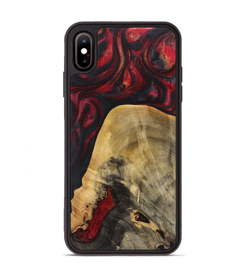 iPhone Xs Max Wood Phone Case - Sasha (Red, 723264)