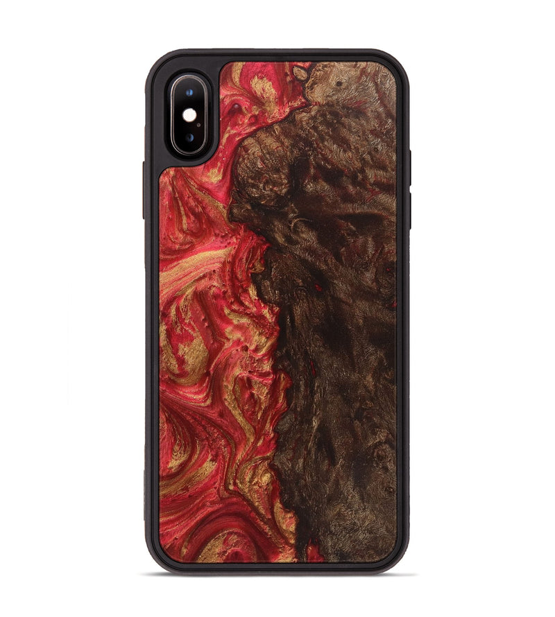 iPhone Xs Max Wood Phone Case - Amir (Red, 723266)