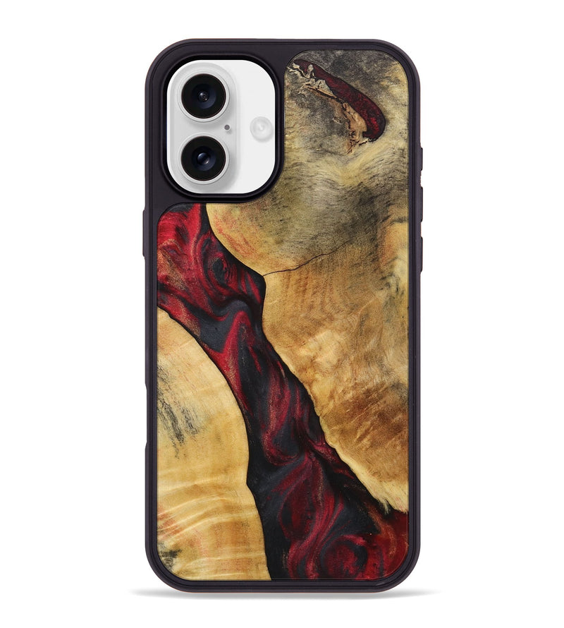 iPhone 16 Plus Wood Phone Case - Maude (Red, 723267)