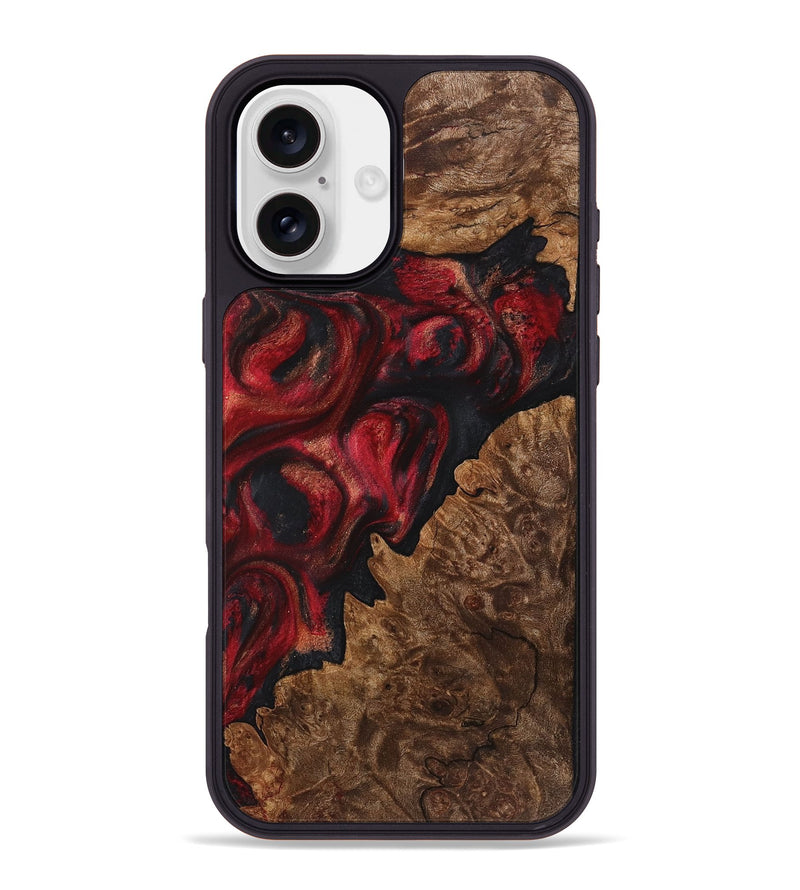 iPhone 16 Plus Wood Phone Case - Brittney (Red, 723269)