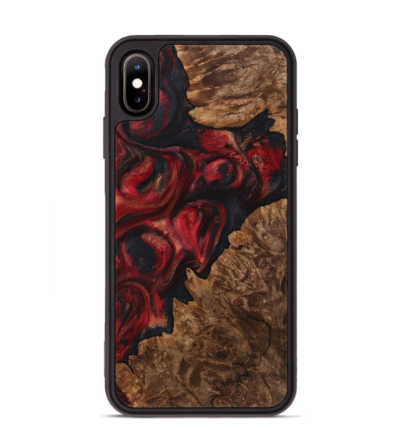 iPhone Xs Max Wood Phone Case - Brittney (Red, 723269)