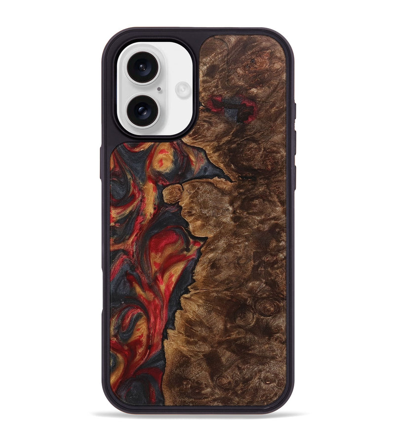 iPhone 16 Plus Wood Phone Case - Arabella (Red, 723270)