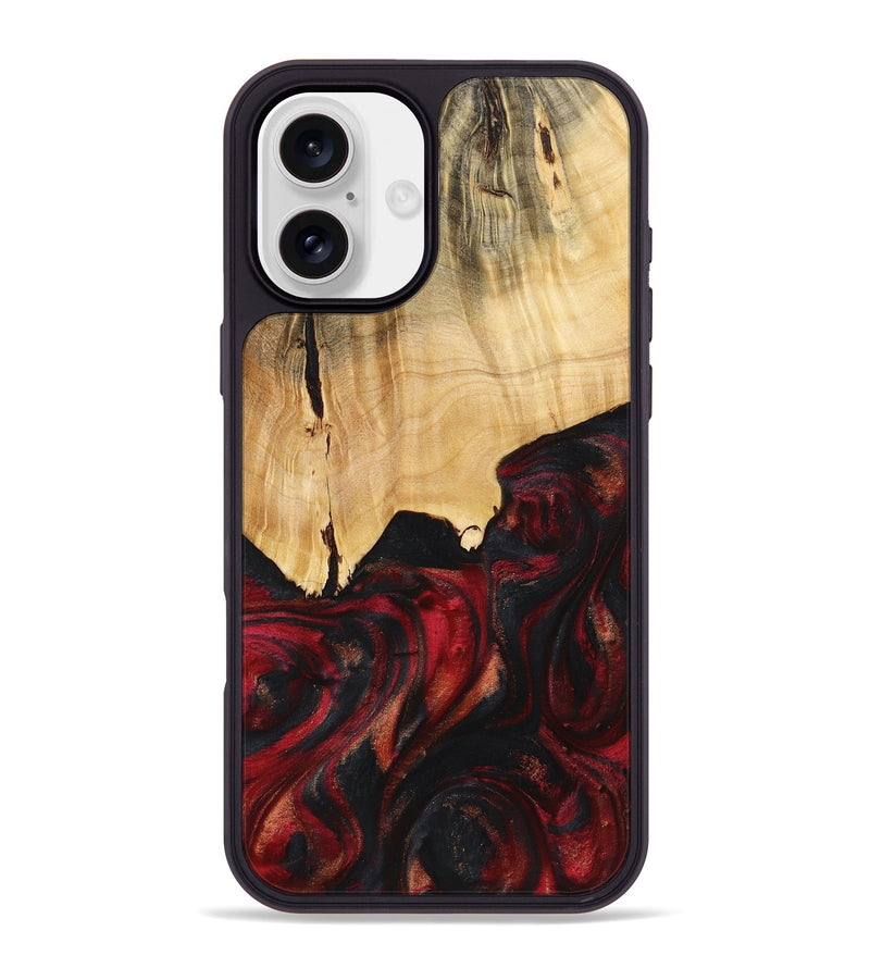 iPhone 16 Plus Wood Phone Case - Kellan (Red, 723271)