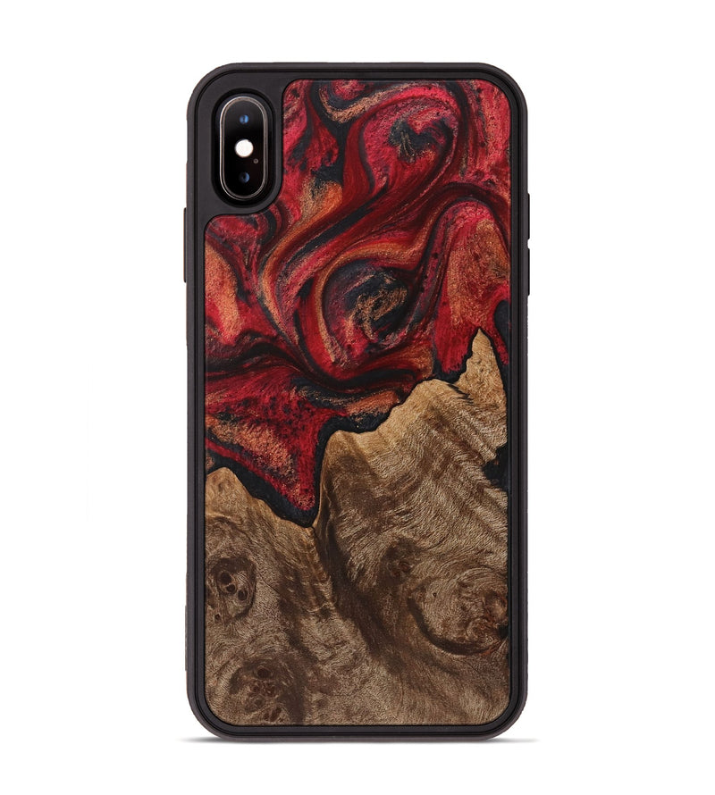 iPhone Xs Max Wood Phone Case - Asia (Red, 723272)