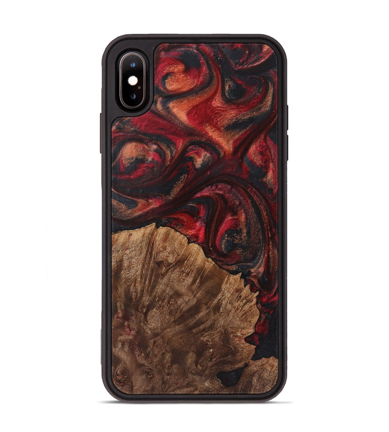 iPhone Xs Max Wood Phone Case - Tammy (Red, 723273)