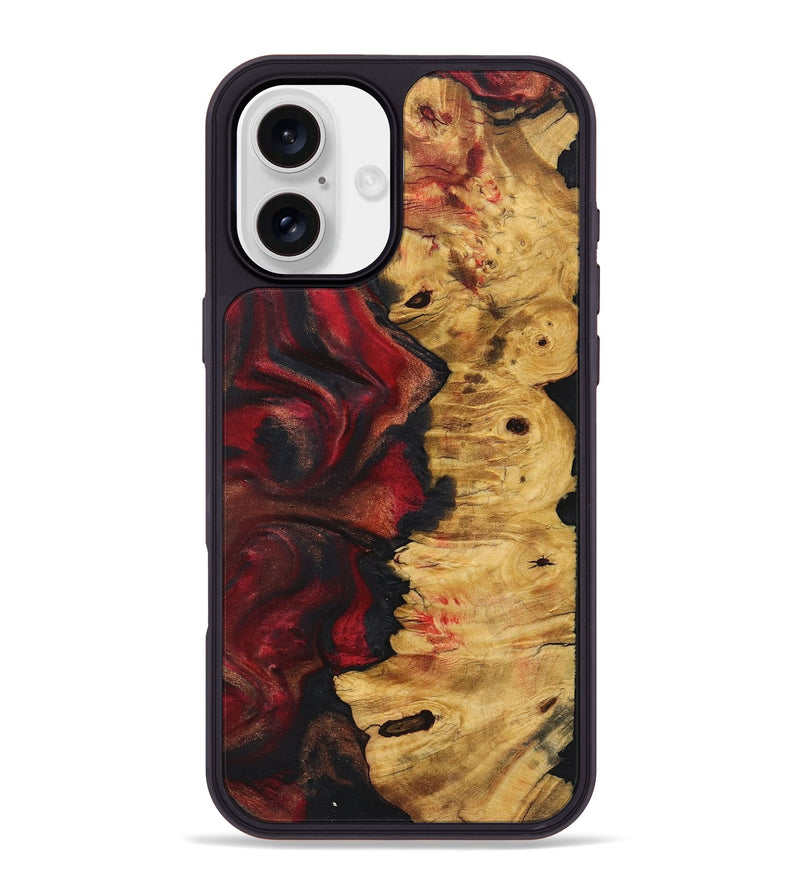 iPhone 16 Plus Wood Phone Case - Abram (Red, 723274)