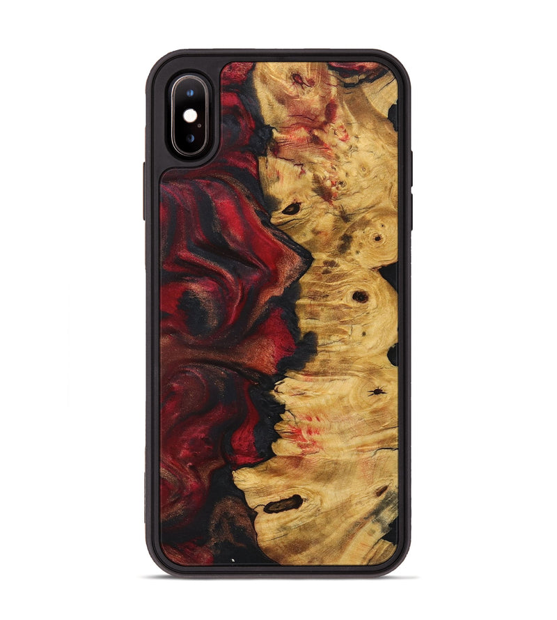 iPhone Xs Max Wood Phone Case - Abram (Red, 723274)