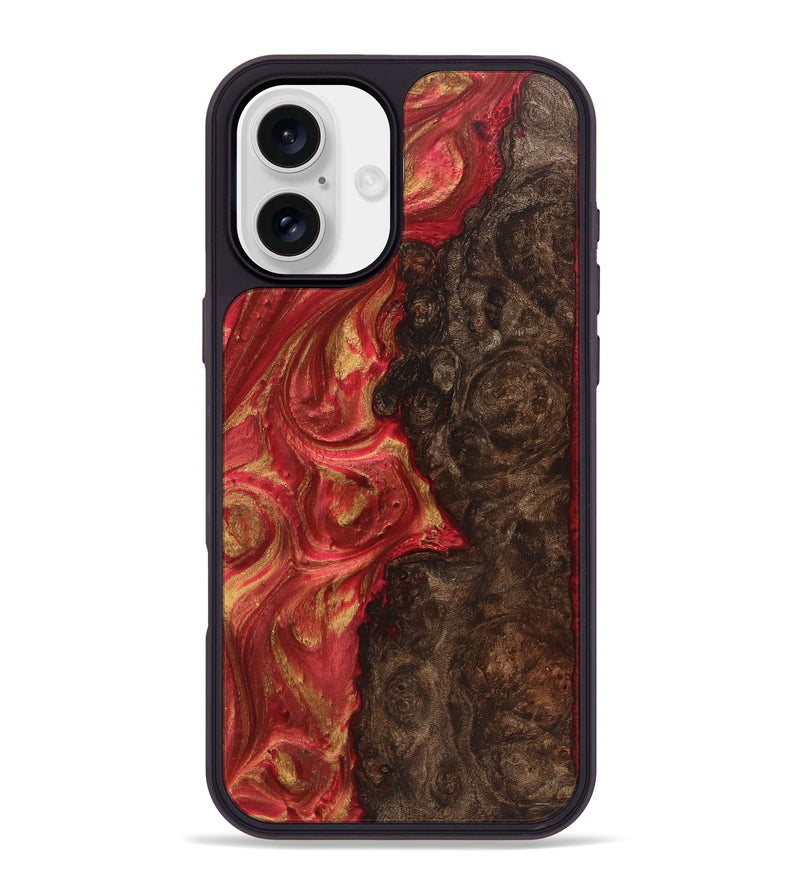 iPhone 16 Plus Wood Phone Case - Theresa (Red, 723275)