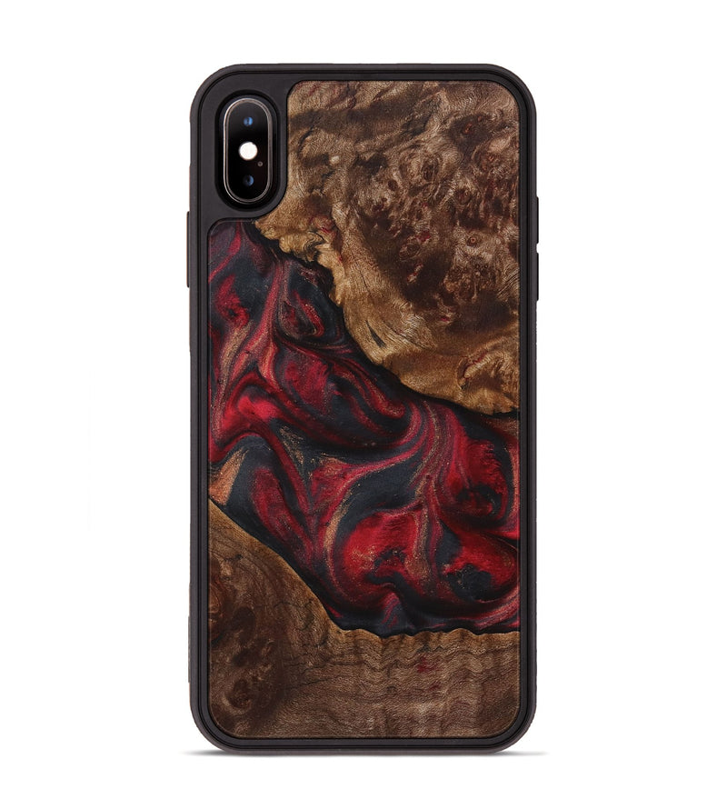 iPhone Xs Max Wood Phone Case - Felicia (Red, 723276)