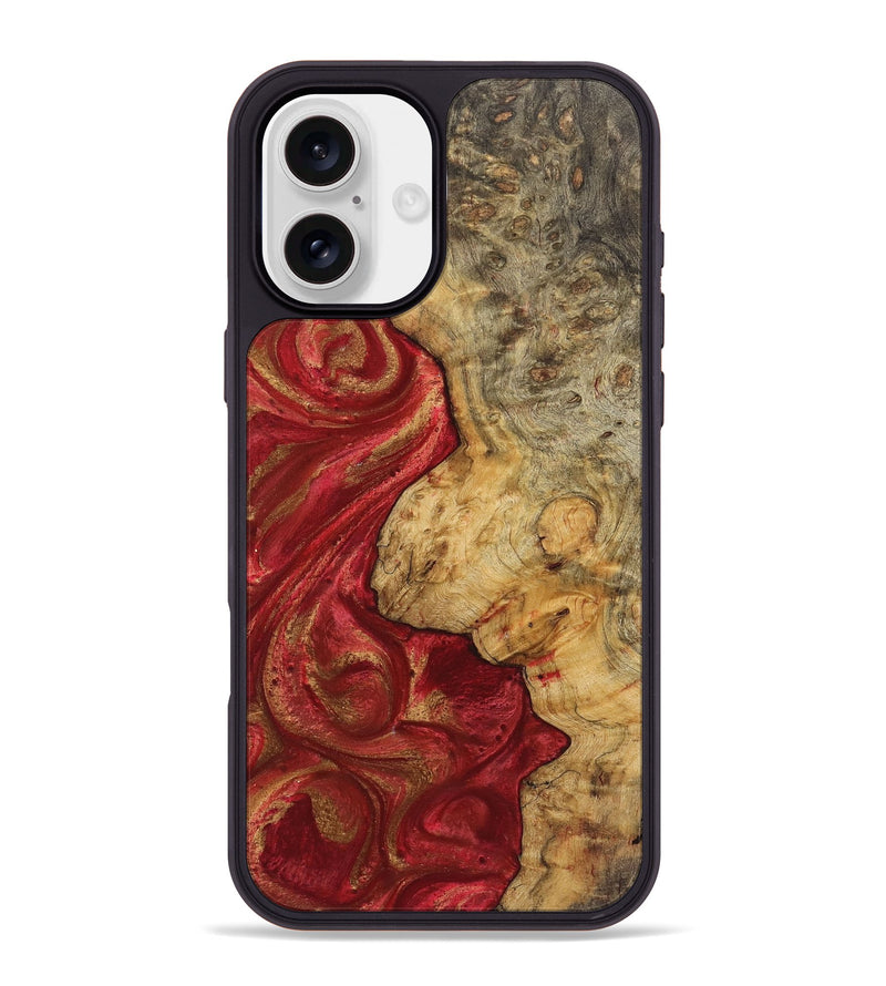 iPhone 16 Plus Wood Phone Case - Mandy (Red, 723277)