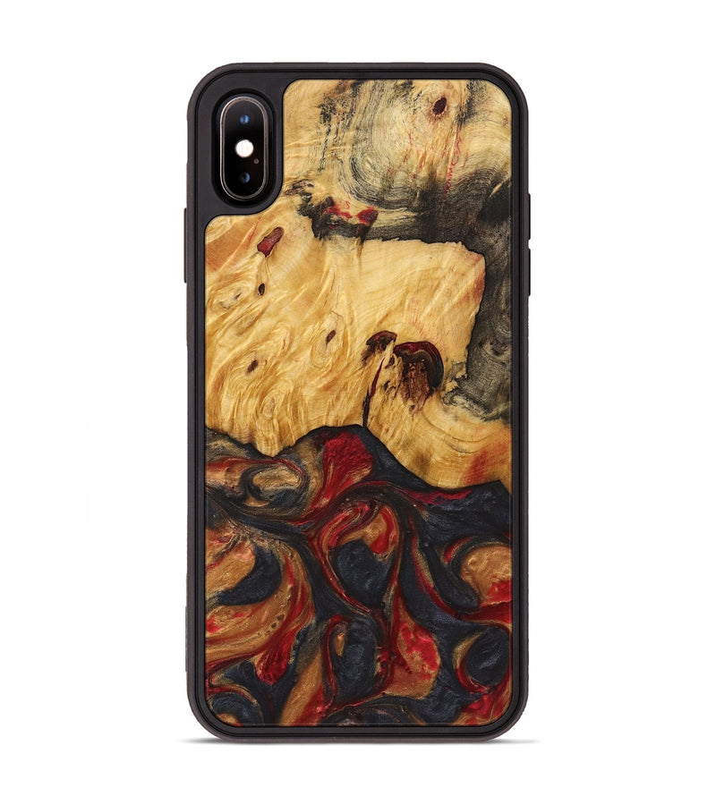 iPhone Xs Max Wood Phone Case - Braelynn (Red, 723278)