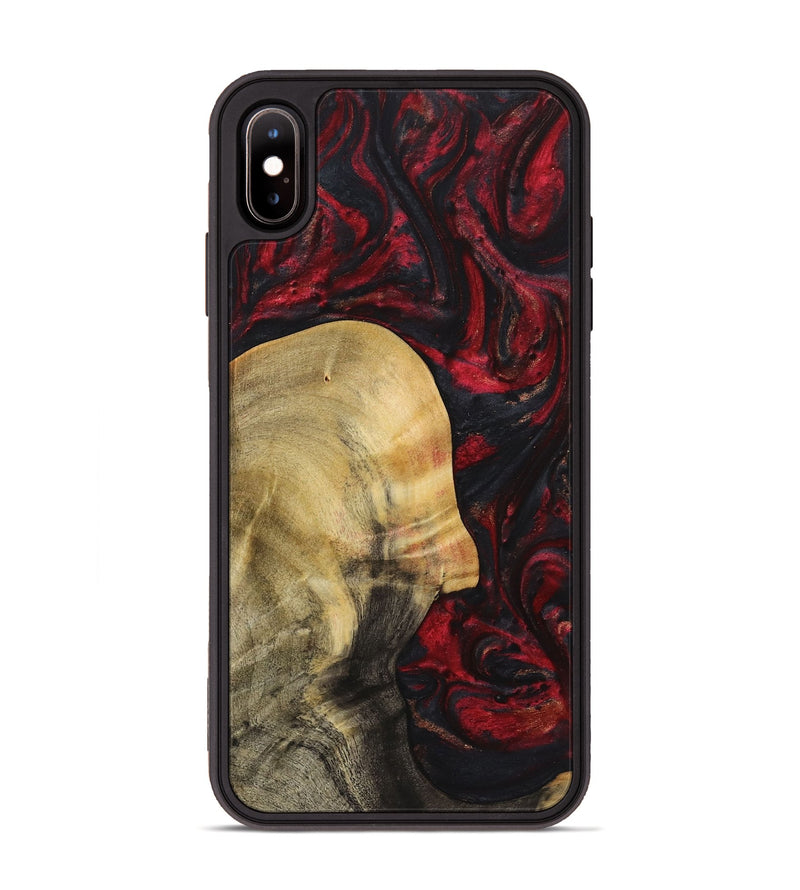 iPhone Xs Max Wood Phone Case - Candice (Red, 723279)