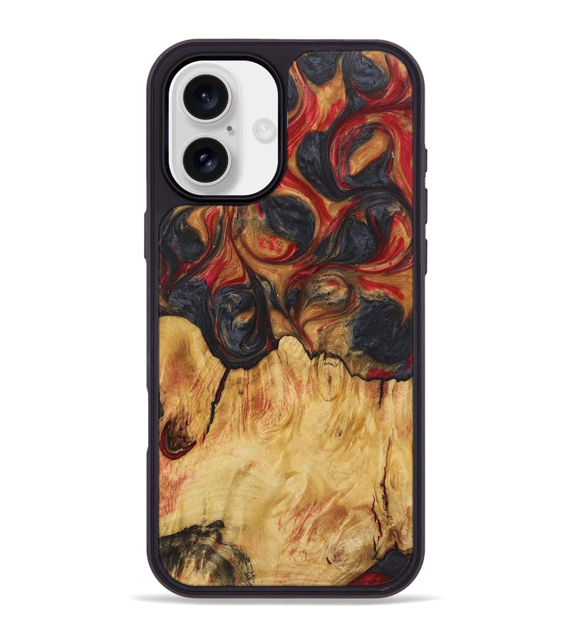 iPhone 16 Plus Wood Phone Case - Jenny (Red, 723280)