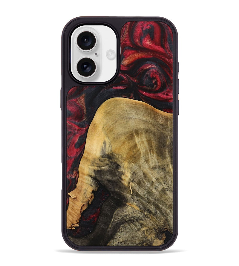 iPhone 16 Plus Wood Phone Case - Kason (Red, 723281)