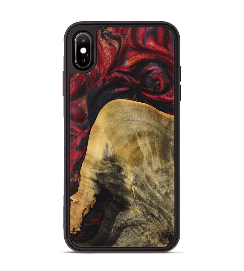 iPhone Xs Max Wood Phone Case - Kason (Red, 723281)