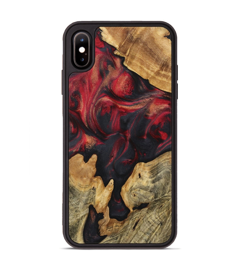 iPhone Xs Max Wood Phone Case - Breanna (Red, 723283)